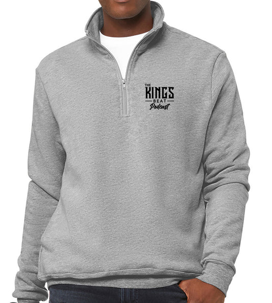 The Kings Beat quarter-zip, Light Gray